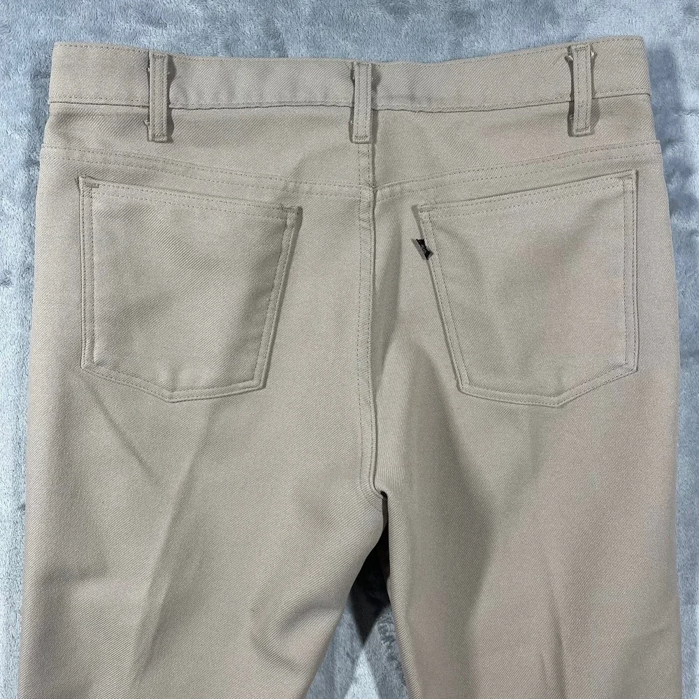Levis Vintage Black Gold Tab Dacron Polyester Khaki  Mens‎ Pants 36(35)x30 USA
